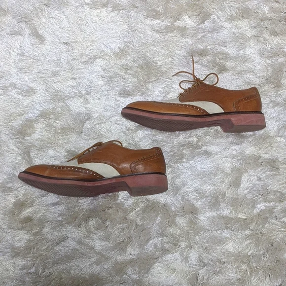 Cole Haan Tan Linen Wingtip Oxfords 12M - Picture 9 of 14